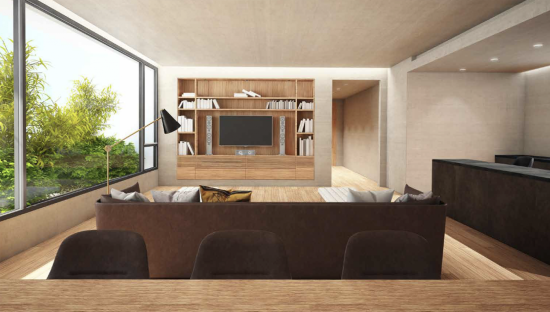 So soll es in den Wohnungen einmal aussehen. (Visualisierung: Lina Ghotmeh – Architecture)