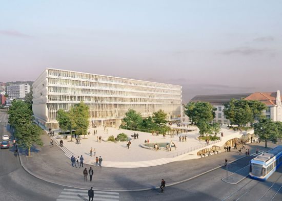 Herzog & de Meuron, Forum UZH mit Gloriaterrasse, Visualisierung