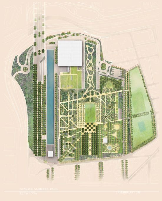 Plan der Parkanlage: Renzo Piano Building Workshop