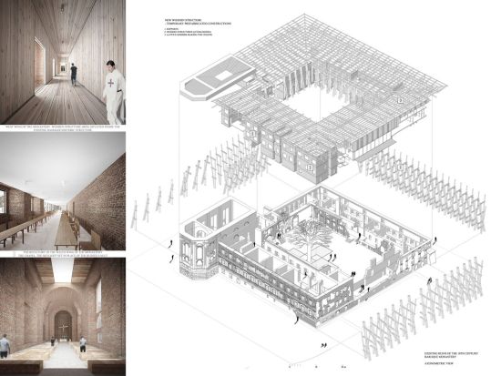 Visualisierung der Innenräume und Explosionsaxonometrie