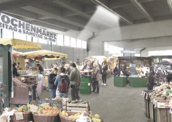 Der Bestand könnte als Protostructure verschiedenen Nutzungen Platz bieten – etwa einem Wochenmarkt.