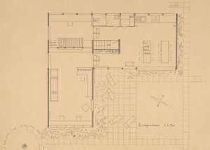 Berta Rahm, Pavillon Saffa 1958, Grundriss Erdgeschoss (International Archive of Women in Architecture, Virginia Polytechnic Institute and State University, Blacksburg)