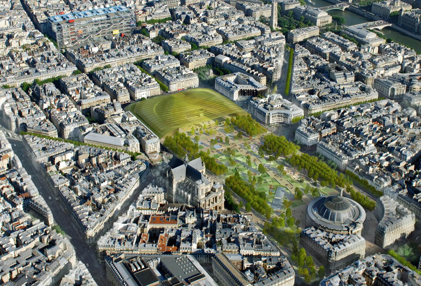 Forum des Halles, 2016 (Rendering: Berger & Anziutti)