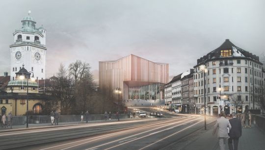 Auer Weber Architekten mit Graber Huber Tipp, Generalsanierung Kulturzentrum Gasteig, München-Haidhausen, Wettbewerb 2018, Visualisierung