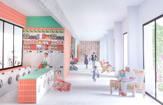 Juliane Greb, Florian Summa, Anne Femmer, Gemeinschaftliche Waschkueche als Treffpunkt