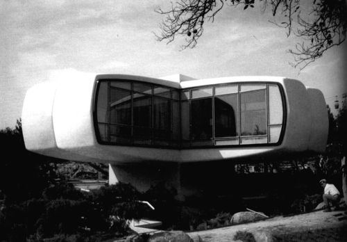 Monsanto Chemical Company, Plastic House of Tomorrow / House of the Future, Tomorrowland / Disneyland / Anaheim, Zustand 1957 (© Monsanto Company Records / Washington University Archives)