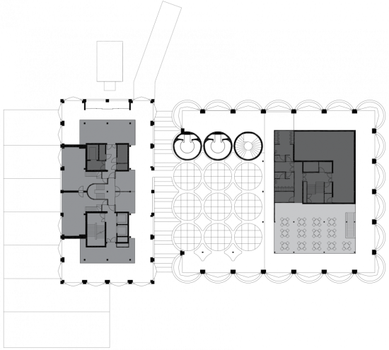 Grundriss 6. Obergeschoss Mezzanine