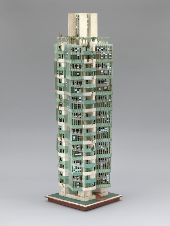 St. Mark's Tower, Projekt, New York, 1927–1931, Modell, 134,6 cm x 40,6 cm x 40,6 cm