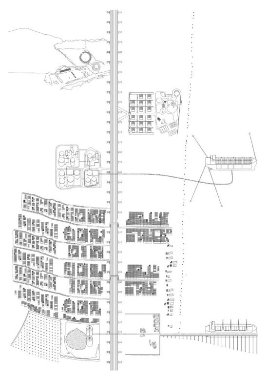 Ocean and coastline (drawing: Tamino Kuni)