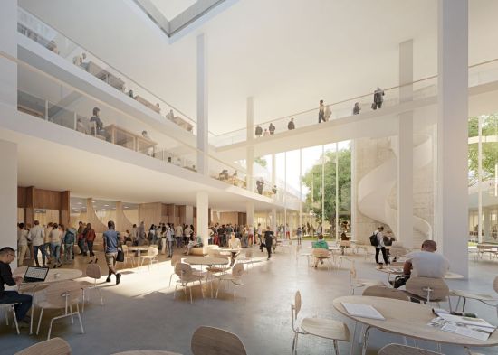 Herzog & de Meuron, Forum UZH, Hörsäle rund um das Forum, Visualisierung