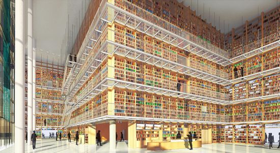 Visualisierung der Bibliothek: Renzo Piano Building Workshop