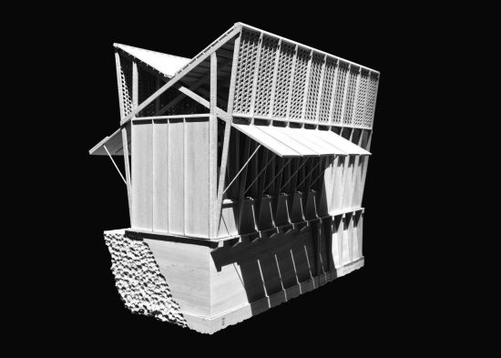 Frédéric Bouvier, Slow Burn, Zisterne und Schutzhütte für Collobrières, Modellfoto