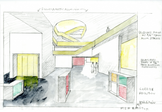 Steven Holl, Foyer, Skizze, 2017