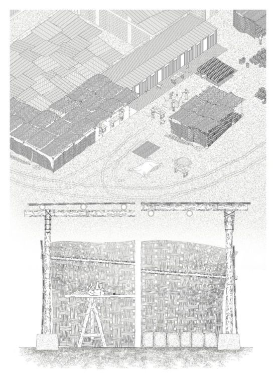 Wood construction techniques (drawing: Gabriel Fiette and Juliette Martin)