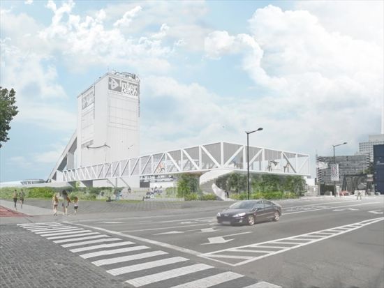 Über eine Wendeltreppe können neue öffentlichen Räume erreicht werden.