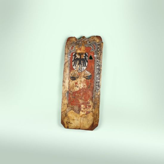 Sturmwand, Setzschild für Armbrustschützen, um 1440 (Foto: Mara Truog, © Verein Einfach Zürich)