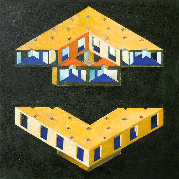 Pezo von Ellrichshausen, Guna (San Pedro / Chile, 2014), 2011, oil on canvas, 30 x 30 cm