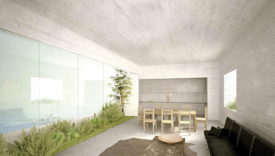 Sichtbeton soll auch vielen Innenräumen einen erdigen Charakter einschreiben.