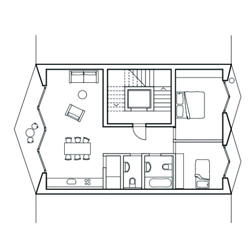 Weinmiller Architekten, Grundriss Regelgeschoss