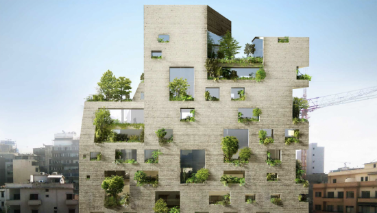 Die Bepflanzung soll die Illusion vom Wohnen im Grünen schaffen.