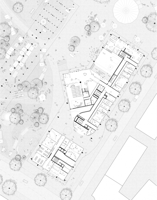 Studio Trachsler Hoffmann, Sale con Fritas, Grundriss Erdgeschoss